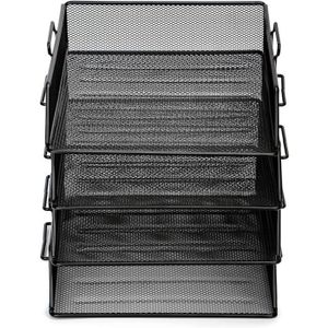 Corbeille à Courrier En Métal Mesh Noir | Office DEPOT