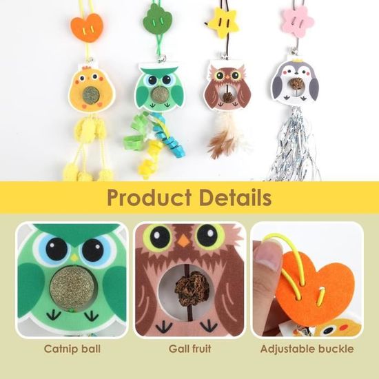 Porte Suspendue Chat En Peluche Jouet En Peluche Oiseau Chat