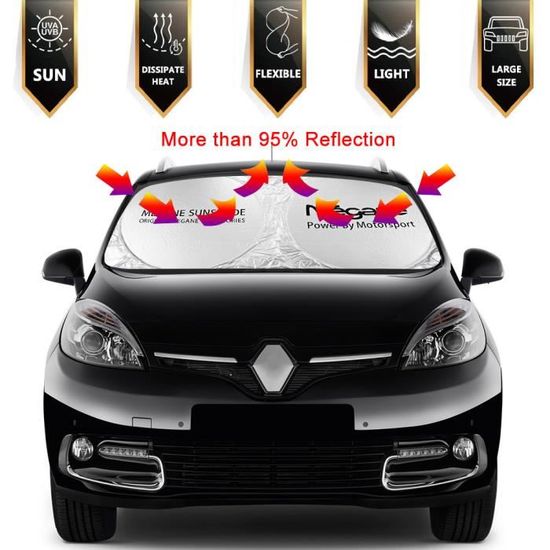 Pare-brise de voiture pour Renault Megane, symbole scénique, Talisman de  Trafic, Triber, Twingo Vel, satiné