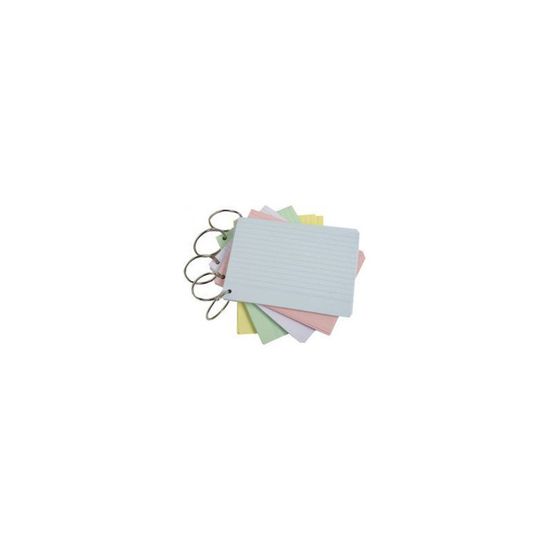 250 Cartes D'Index Colorées Lignées 12.5x7.6cm - Flashcards à Spirale Déchirables 5 Couleurs