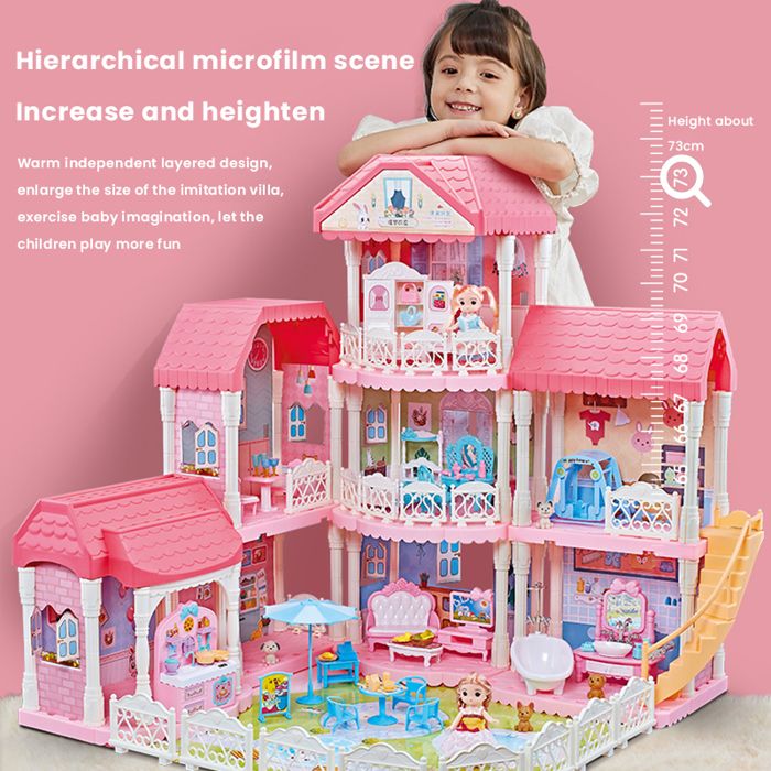 Maison de Poupée Château - ZGEER - 4 étages - 11 Chambres - Lumière intégrée - Jeux - Jouets Maison de Poupée Château - ZGEER - 4 étages - 11 Chambres - Lumière intégrée - Jeux - Jouets