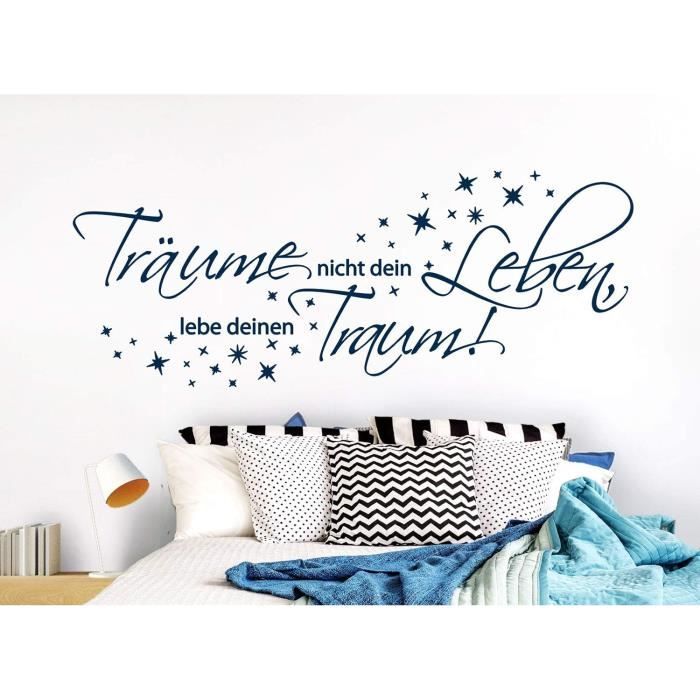 WandtattooGünstig G026 Sticker Mural Citation Träume Nicht Dein Leben