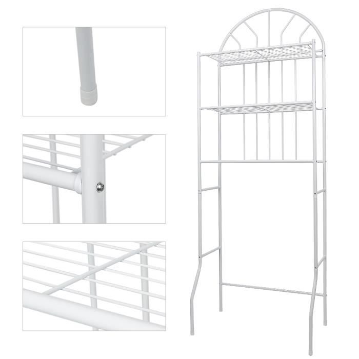NETEL Meuble WC Rangement,Etagere Toilettes WC Rangement,Etagere WC sur Pied avec tiroir,Meuble Dessus Toilette avec Panneau visuel,Meuble de Rangement au-Dessus des Toilettes,3 étages(Blanc NETEL Meuble WC Rangement,Etagere Toilettes WC Rangement,Etagere WC sur Pied avec tiroir,Meuble Dessus Toilette avec Panneau visuel,Meuble de Rangement au-Dessus des Toilettes,3 étages(Blanc
