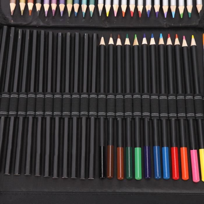 Labymos H & B 51 pièces/ensemble Kit de dessin professionnel crayon en bois  crayons à croquis Art croquis peinture fournitures avec sac de transport 