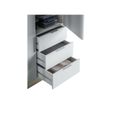 Armoire penderie NINA - Bois - 3 portes et 3 tiroirs - Blanc / chêne-3