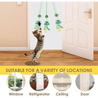 Jouet Suspendu Pour Chat Avec Souris Rétractable - Jouet Interactif Automatique à Accrocher Sur Une Porte