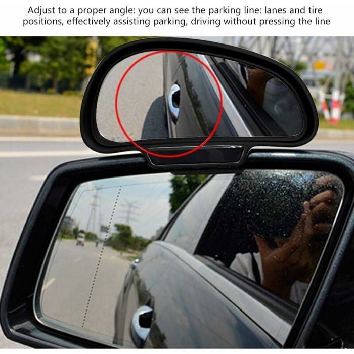 2Pcs Crystal Miroir D'Angle Mort, Rétroviseur Angle Pour Côté Voiture