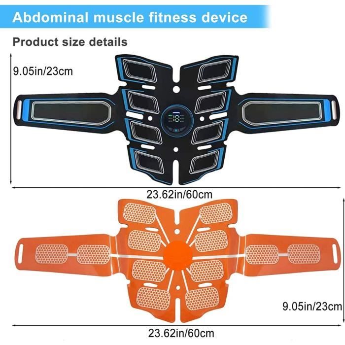 Ceinture Abdominale électrostimulation Profey - 10 Modes 30 Intensités Avec Affichage Calories Brucia Grassi Addominali