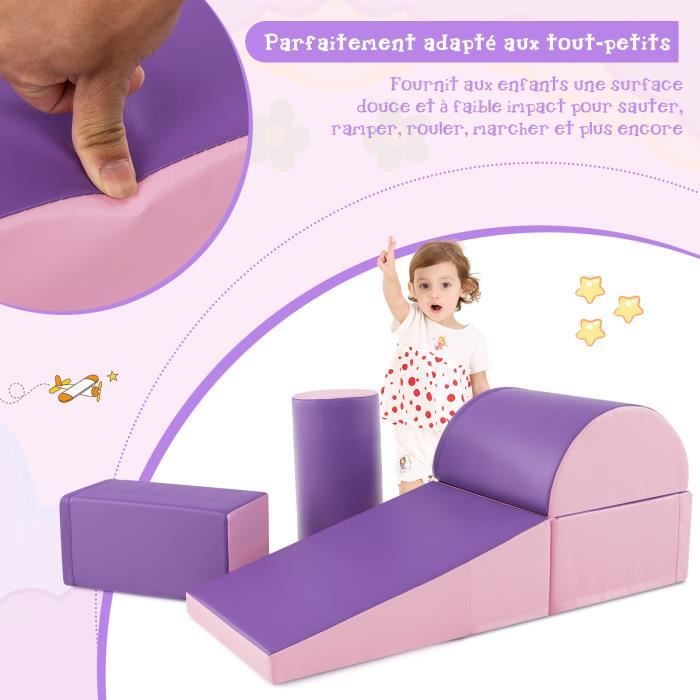 GYMAX Module Motricité Bébé en Mousse Colorée 5 PCS, avec Housse en PU et  Remplissage en EPE, pour Enfant d'Âge Préscolaire et Bébé - Cdiscount  Puériculture & Eveil bébé