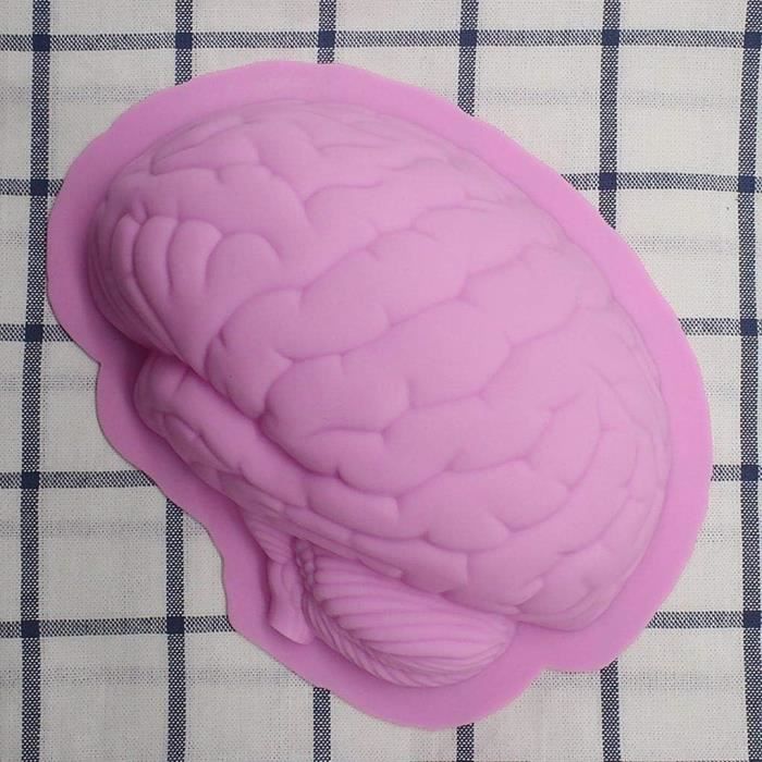 2 Moules En Silicone Forme Cerveau - Pour Chocolat, Gâteaux Halloween, 17x12 Cm, Résistant Au Four - 9