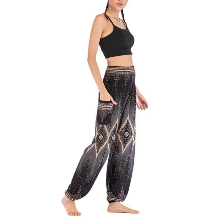 Pantalon sarouel chaud doublé polaire femme hiver pantalon de yoga