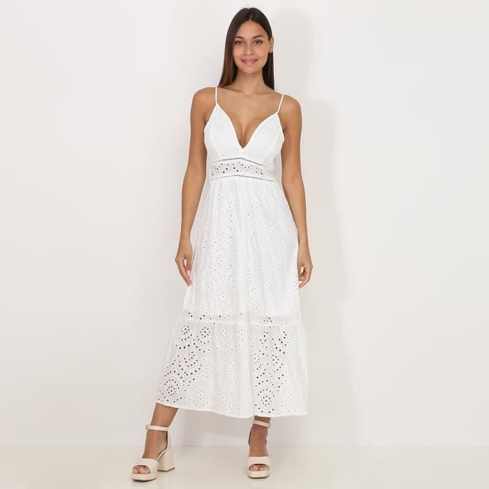 Robe longue broderie anglaise femme deals