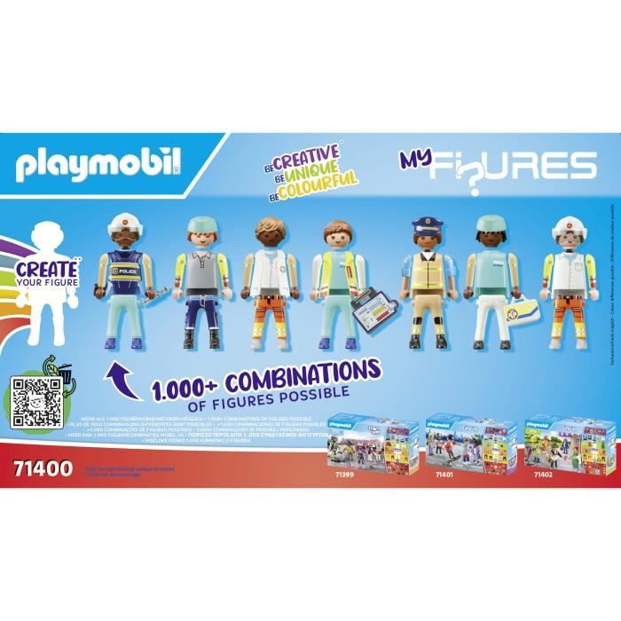 Playmobil 71244 Équipe De Secouristes - City Life Héros Du Quotidien, 4 Personnages + Accessoires Médicaux