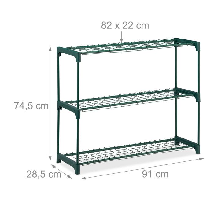 Étagère à Fleurs Relaxdays - 3 étages En Métal, Blanc, Pour Intérieur/extérieur - Dimensions 82.5x31x31 Cm, Charge Max 6 Kg - Idéale Coin, Balcon, Jardin