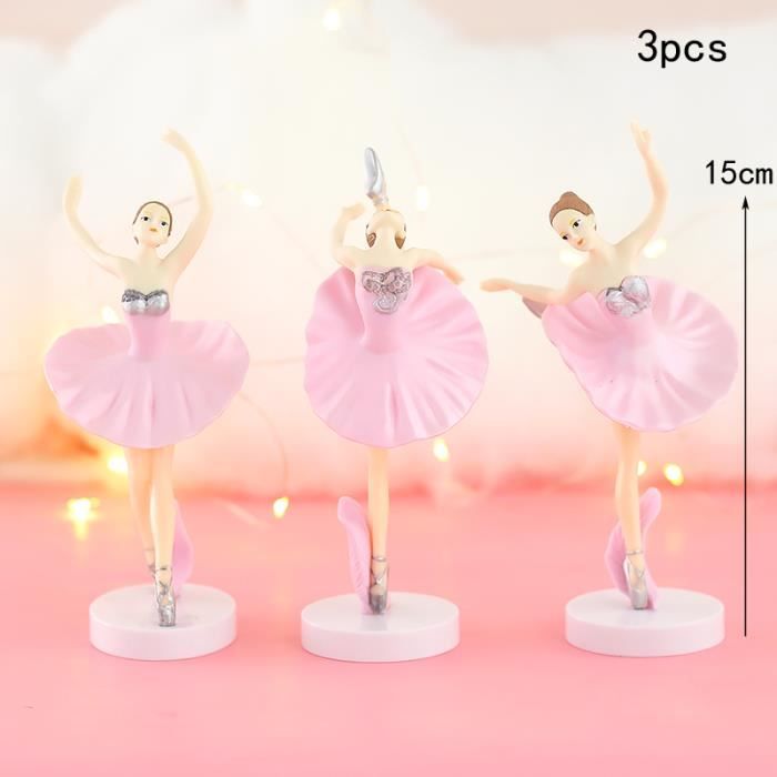 Décoration de gâteau de princesse pour fille, danse de Ballet, décoration de fête d'anniversaire, aile d'ange pour un an, décor de gâteau de fête prénatale  15