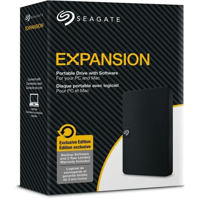 Disque Dur Externe - SEAGATE - Expansion Portable - 1 To - USB 3.0  (STKM1000400) - Cdiscount Informatique