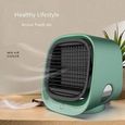 Ventilateur de refroidissement à eau LED 7 couleurs, climatiseur mobile 3 en 1 avec 3 niveaux de refroidissement, couleur verte