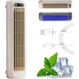 Rafraîchisseur Air Portable, Refroidisseur B, Climatiseur Portable USB avec Écran LED, 3 Vitesses VENTILATEUR