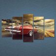 5 peintures sur toile-Chevrolet Chvelle Automobile-décoration murale moderne-décoration de la maison-Cadeau de Noël-100x50cm[404]-0