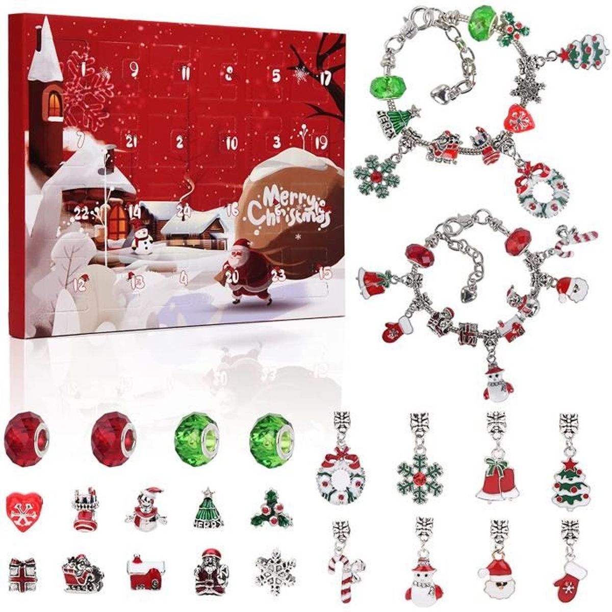 Calendrier De L Avent Bijoux 2023 Calendrier De L'avent 2022 Enfants Bracelet Bijoux Filles Calendrier De  Noël Calendrier 24 Jours - Cdiscount Beaux-Arts Et Loisirs Créatifs
