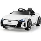 AUDI RS e-tron GT Voiture Electrique 12 V Enfants avec Télécommande 2,4G, 2 Portes Ouvrables, Musique, Klaxon, Lumières LED, Blanc