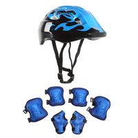 Ensemble d'équipement de protection pour casque de vélo, protège-genoux, coudières et poignets réglables pour casque pour enfant