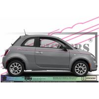 Fiat 500  - ROSE -kit Bandes latérales   500 signature    - Tuning Sticker Autocollant Graphic Decals