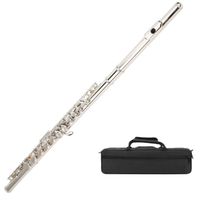 VINGVO Flûte de concert LADE Flûte C 16 Trous Clé Fermée avec Sac de Rangement Tube Augmenté Instrument de Musique de