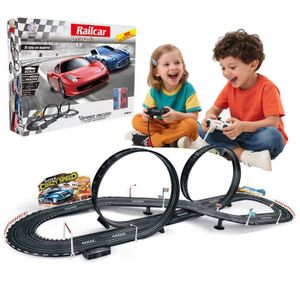 Circuit Voiture électrique Enfant Grue-Jouet Circuit Fille garçon 3 4 5 6+ Ans-Jouet Voiture de
