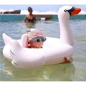 BOUÉE - BRASSARD blanc - Flotteur de piscine gonflable flamant rose pour bébé, anneau de natation blanc fzseat, jouet