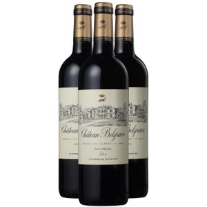 VIN ROUGE Château Belgrave Rouge 2014 - Lot de 3x75cl - Vin 