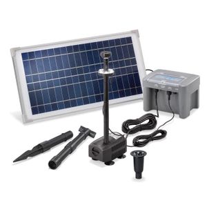 BASSIN D'EXTÉRIEUR Kit pompe solaire Fountain Pro avec système batter
