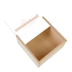 Boîte cadeau Boite Coffret en Bois - Blonded Sneakerhead Peach Collection Shoes Hobby Kicks Streetwear Fashion Lifestyle  (11 x 11 x 3,5 cm)