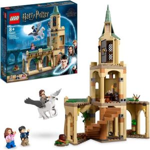 ASSEMBLAGE CONSTRUCTION LEGO® 76401 Harry Potter La Cour de Poudlard : le Sauvetage de Sirius, Jouet et Figurine d'Hippogriffe avec Château Fort et Balai
