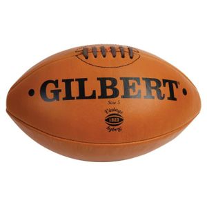 BALLON DE RUGBY Ballon de rugby en cuir Vintage Gilbert (taille 5)