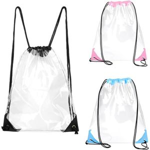SAC DE SPORT Gym Bag 3 Pcs Transparent Drawstring Backpack Set - Gym Bag For Fitness, Travel And More[J2846]