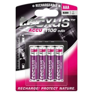 PILES Tecxus Batterie NiMH Micro, AAA, LR03, 1,2 Volt à 