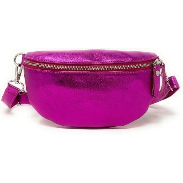 sac fuchsia cuir vachette