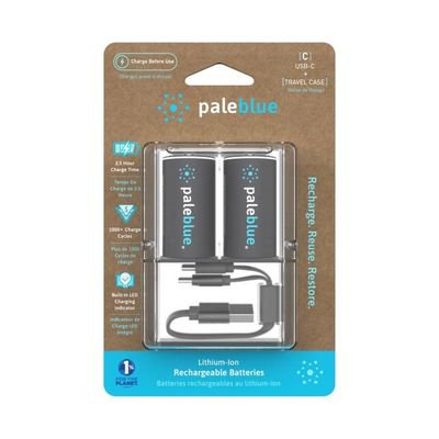 Pile LR20 rechargeable par USB : Pile D, LR20, pile R20, rechargeable -  Pale Blue
