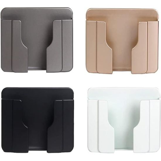 Shaersu Support Mural Adhésif Pour Télécommande : Boîte De Rangement Sans Perçage (Lot De 1, ABS Blanc)