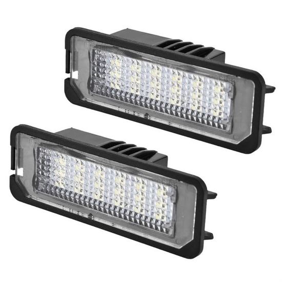 Eacalyc 2x LED Éclairage Plaque Immatriculation 12-24V - Feux LED Étanches Pour Voiture, Camion, Remorque