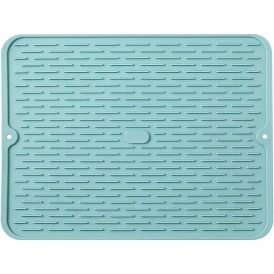 Tapis De Séchage De Vaisselle Coloré à Paillettes 18x24 Pouces - Absorbant, Lavable, Avec Boucle De Suspension - Cuisine