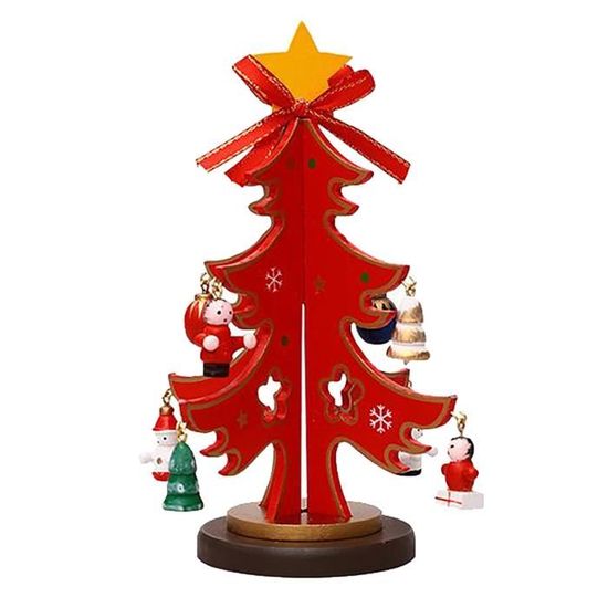 Decor De Noel Arbre Noël En Bois Décorations Table Décoration Fête