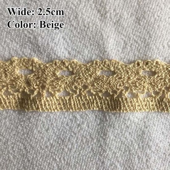 Crazy-M Ruban De Dentelle Vintage Blanc 40 Mètres Coton Beige Ruban De Dentelle Ruban Décoratif Dentelle Garniture De Dentelle Garniture De Dentelle Garniture De Dentelle Vintage