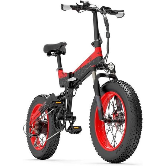 Vélo électrique pliable 1000W 48V 15Ah Gros pneu 20x4.0 pouces
