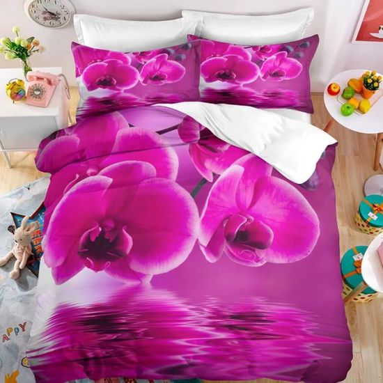 Parure De Lit 3 Pièces Frais : Housse De Couette 200x220cm NEUF