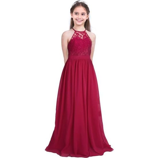 Robe de c r monie Filles 4 14 Ans mousseline de soie dentelle