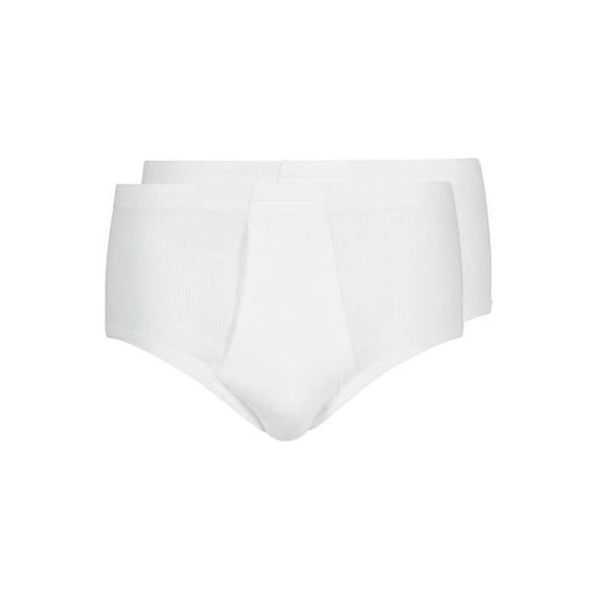 Slips Homme HUBER DUO LINE Blanc Coton peigne Confort optimal
