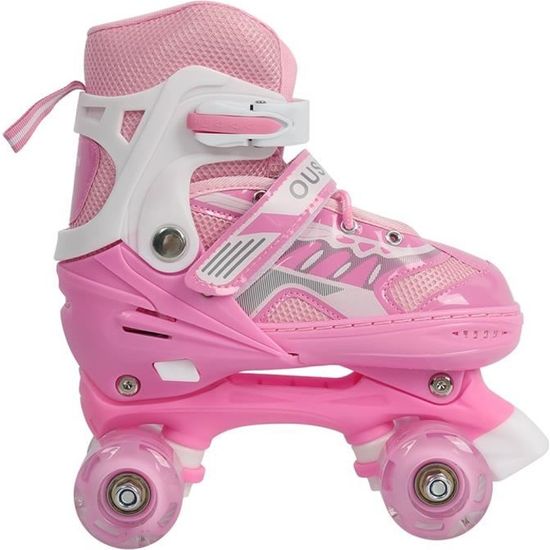 Patins à Roulettes Quad CAROMA - Roues Lumineuses LED - Taille