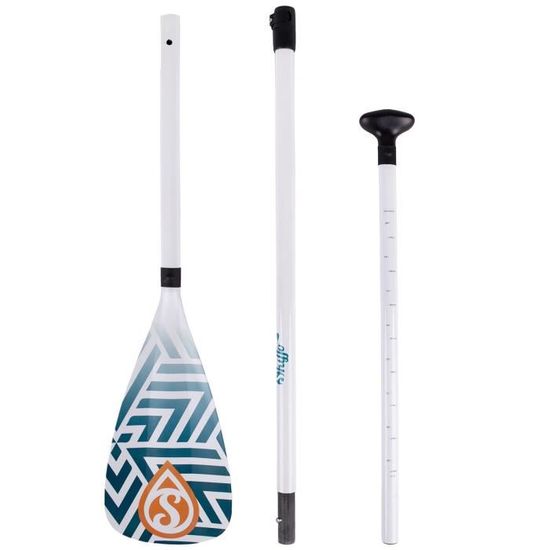 HUIIKE Pagaie Paddle 2 En 1 En Aluminium Pagaies De Stand Up Paddle Détachable 4-Pièces, Sup Accessoire Rame Réglable | Double Rame Pour Planche Gonflable Facile à Transporter, Accessoires Planche